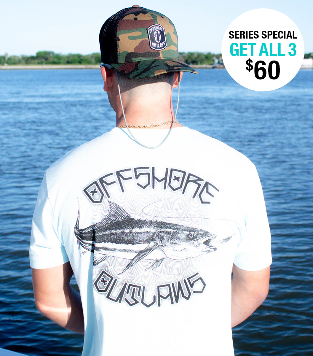 Men's Ice Blue Cobia Short Sleeve Tee – Offshore Outlaws