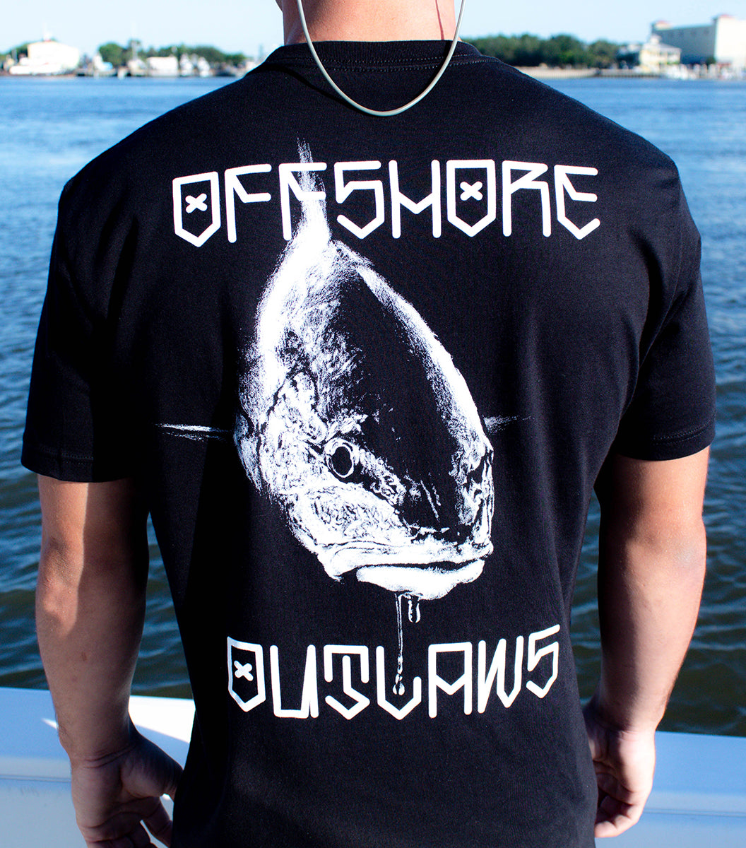 Men's black Red Fish Short Sleeve Tee – Offshore Outlaws